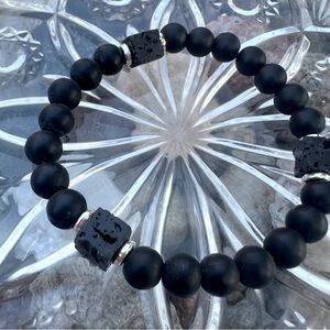 Lava Semi-Precious Healing Stone Bead Bracelet